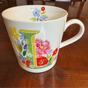 Monogram L Floral Coffee Tea Mug Cup